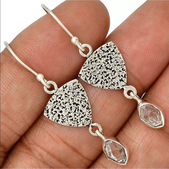 Jewelry - Sterling silver earrings with Herkimer diamonds